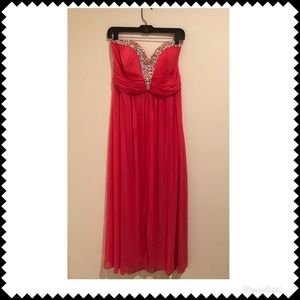 Long Fancy Coral Dress